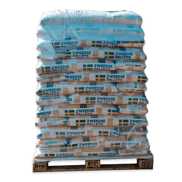 Pallet Zweedse houtpellets (52 x 16kg) 6mm