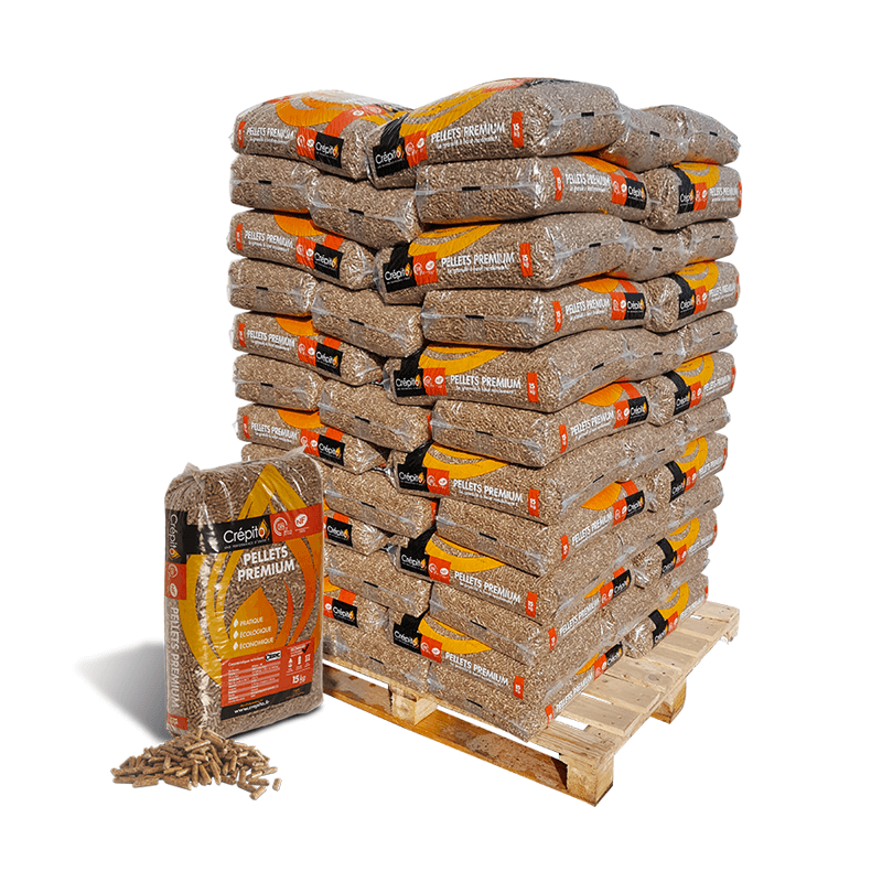Crépito Premium Pellets – Pallet van 72 zakken x 15 kg (1080 kg)