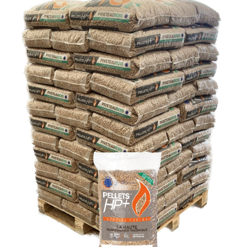 HP+ Houtpellets – Piveteau 15Kgx72 zakken, Premium Naaldhout Pellets