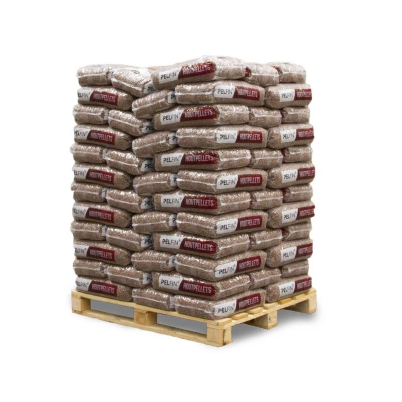 Pelfin Bruine Houtpellets DINplus – 84 zakken 12,5 kg – 1050 kg