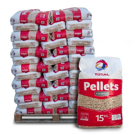 TOTAL Pellets PREMIUM Rode– Pallet van 66 zakken van 15 kg