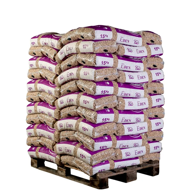 EDEN PELLETS PREMIUM DIN+, Houtpellets 15 kg, Pallet van 66 Zakken